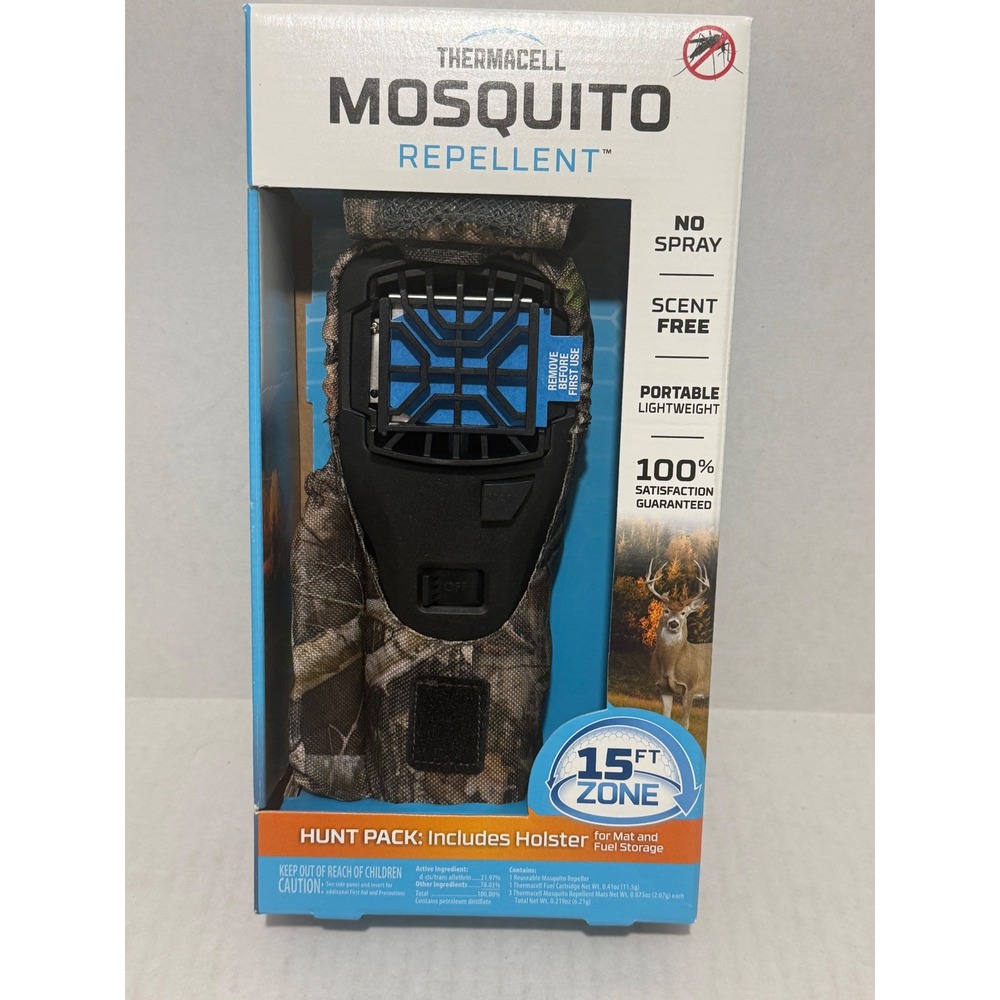 Thermacell Mosquito Repellent Hunt Pack Camo Holster 15ft Zone MR300F